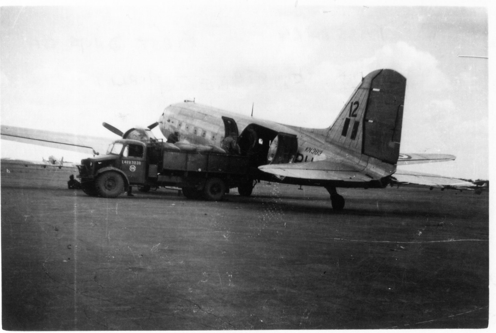 Photo of John Perkins RAF Fassberg_Dakota_First days of airlift.jpg