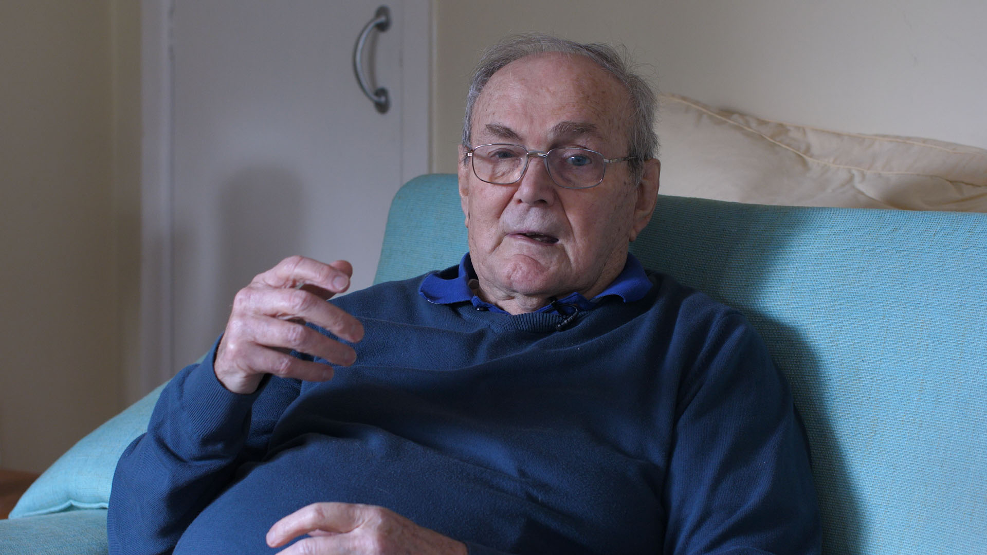 This image shows Phillip Roberts who was Commander of the RFA Sir Galahad during the Falklands war in 1982. Legasee.org.uk Legasee educational trust