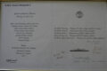 Captain’s menu on return from Falklands on the QE2
